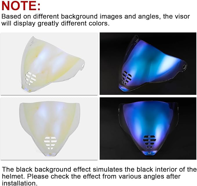 PSLER IC-06 visor- Icon Airflite Face Shield Motorcycle Helmet Visor Accessories Replacement for Icon Airflite IC-06，Transparent Blue