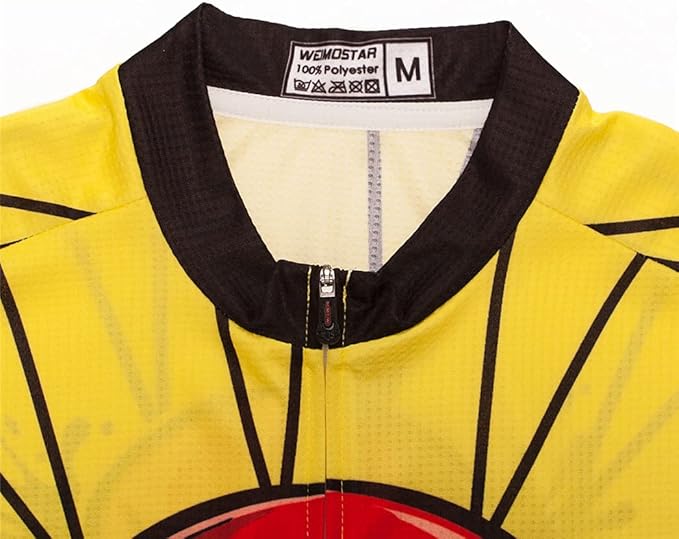 Hotlion Men's Cycling Jersey Sets Gel Pad Summer Bike Clothing Suit Breathable Bike Clothes with 3 Rear Pockets