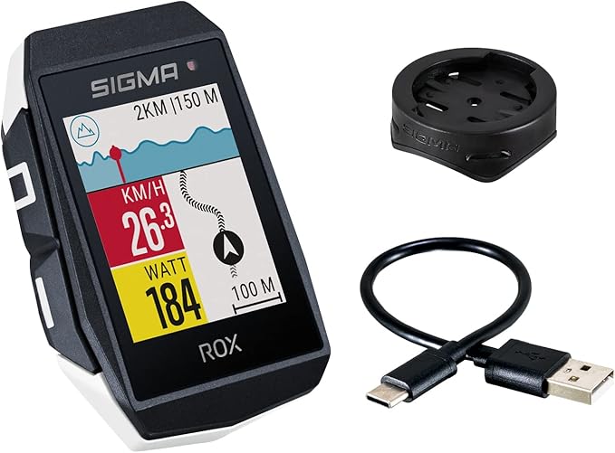 SIGMA Sport ROX 11.1 EVO GPS Bike Computer, Black, Navigation, Workout, Indoor & Outdoor Training, Quick Mounting, E-Bike Ready, Smart Phone Connectivity, Lightweight, IP67 Water Resistant