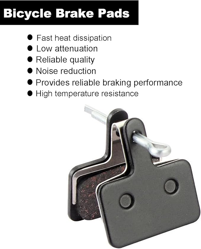 4 Pairs Bike Disc Brake Pads - Bicycle Brake Pads Replacement - Compatible with Tektro/Shimano/TRP (BR-M575 B01S MT200 M525 M515 T615 T675 M505 M495 M486 M485) - Fits Mountain Bikes & MTB E-Bike