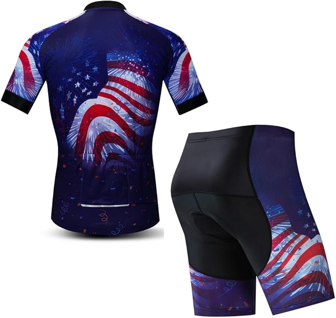 Cycling Jersey Men Set Road Short Sleeve Quick Dry Bike Padded Cycling Clothing Suit Bicycle Wear Summer