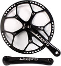 BUCKLOS Folding Bike Crankset 170mm, 130 BCD Round Single Speed Chainring 45T 47T 53T 56T 58T, Bicycle Aluminium Alloy Ultralight Sprocket Cranksets Arm, fit 14/16/20 inch Foldable Track Road Bike