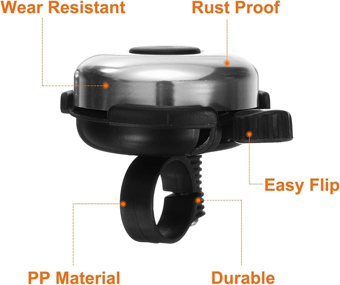 HARFINGTON Bike Bell Classic Bicycle Bell with Loud Crisp Clear Sound Bike Ring Bell Aluminum Bike Accessories for Road Mountain Bike