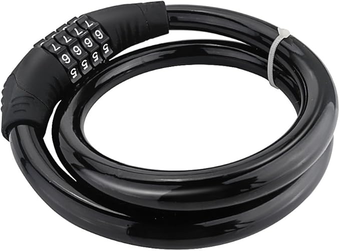 Sanwo Security Bike Lock 4 Digit Resettable Combination Cable Lock for Bicycle, 2 Feet x 1/2 Inch