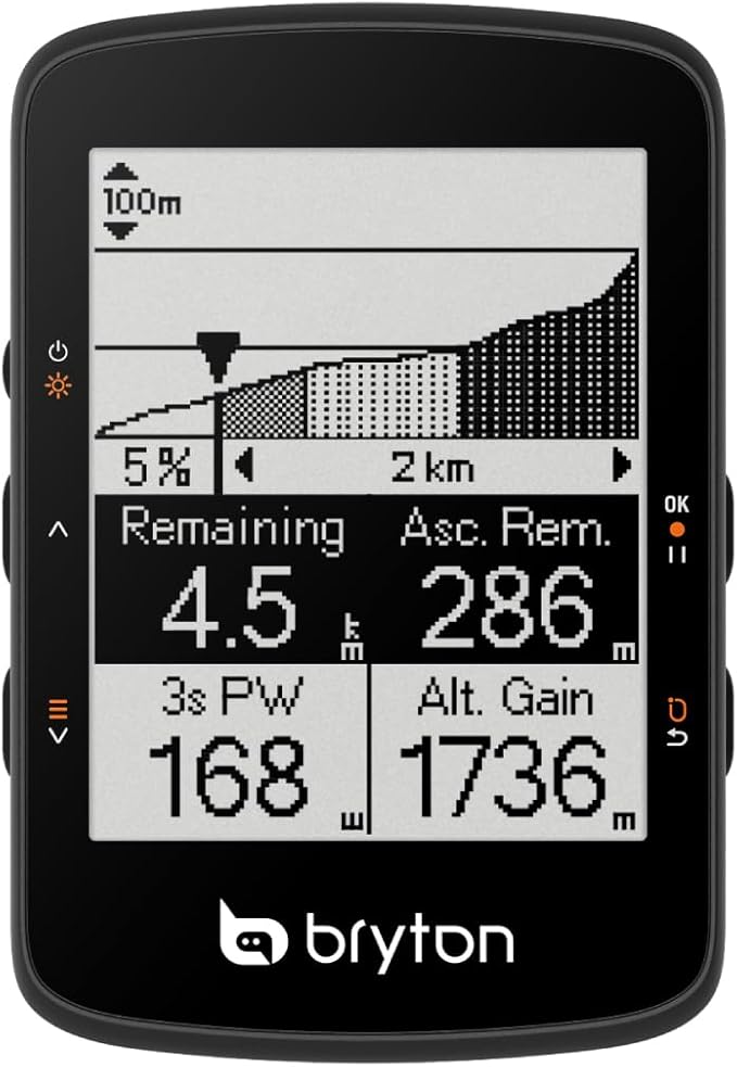Bryton Rider 460 2.6 Inch LCD GPS Bike Computer Innovative Navigation Assistance, Compatible with E-Bike and Bike Radar, 32hrs Long Battery Life, Bluetooth ANT Waterproof