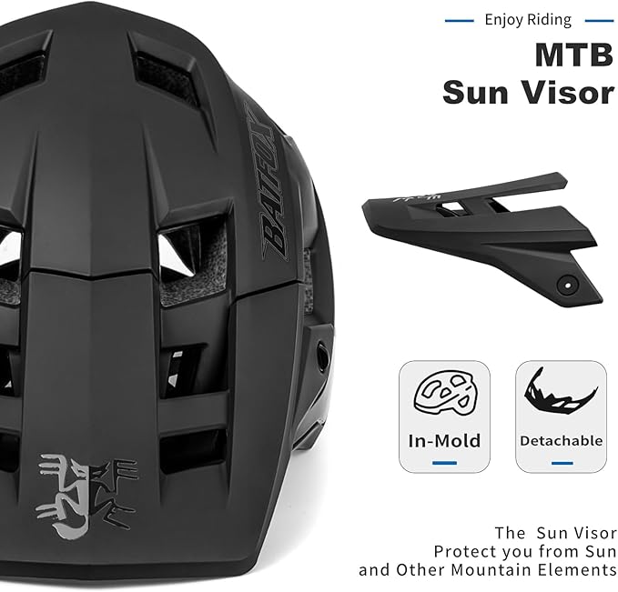 BATFOX Bike Helmet,Mountain Bike Helmet Helmets for Men Women Adults Youth