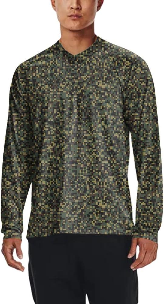 Men's MTB Shirt Long Sleeve Off-Road Motocross Cycling Jersey Mountain Bike Shirts Quick-Dry Moisture Wicking