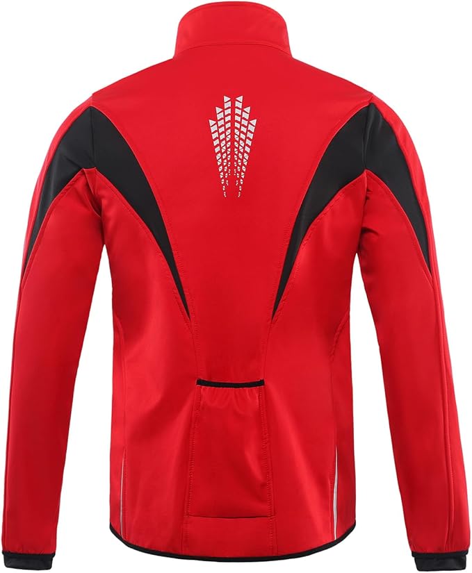 ARSUXEO Winter Warm UP Thermal Softshell Cycling Jacket Windproof Waterproof 15-k