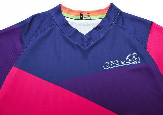 JPOJPO Men's Mountain Bike Jersey Long Sleeve MTB Off-Road Racing Downhill Motocross Shirts Quick Dry&Moisture-Wicking Tops