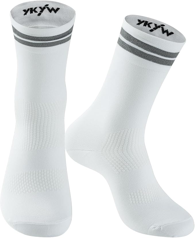 YKYWBIKE Cycling Socks for Men Women-Athletic Crew Bike Socks,Compression Biking Socks for Men Cycling,MTB Riding Socks