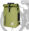 YEEGO DIRECT Bike Panniers, 29L Large Capacity Waterproof bike bags, Bike Rack Bag Bike Saddle Bags For Rear Rack Bicycles Commuter Backpack - Green (1 PCS)