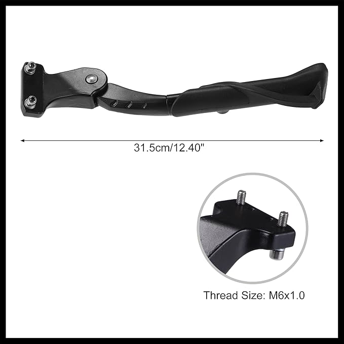 Fit 20-22 Inch Bicycles Adjustable Bicycle Stand with Central 2 Holes Non-Slip Side Stand Kickstand Bicycle for Mountain Bike E-Bike Trekking Durable Material