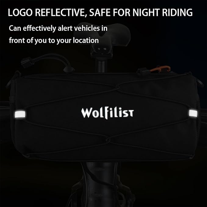 Multifunctional Bike Handlebar Bag - 2.4L Waterproof Bike Frame Front Pouch, Convertible Handlebar to Crossbody Sling Bag, Minimalist Design for Mountain/Road Bikes