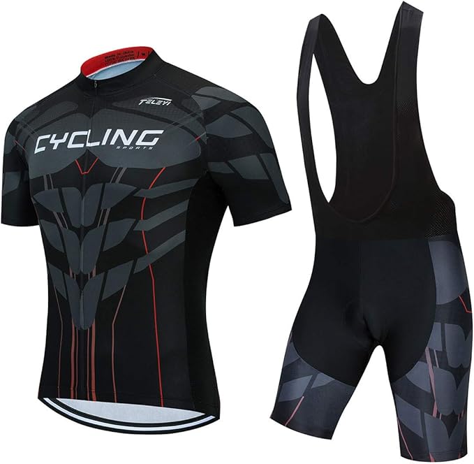 Men's Cycling Jersey Set, Summer Mountain Bike Clothing Short Sleeved Riding Jerseys