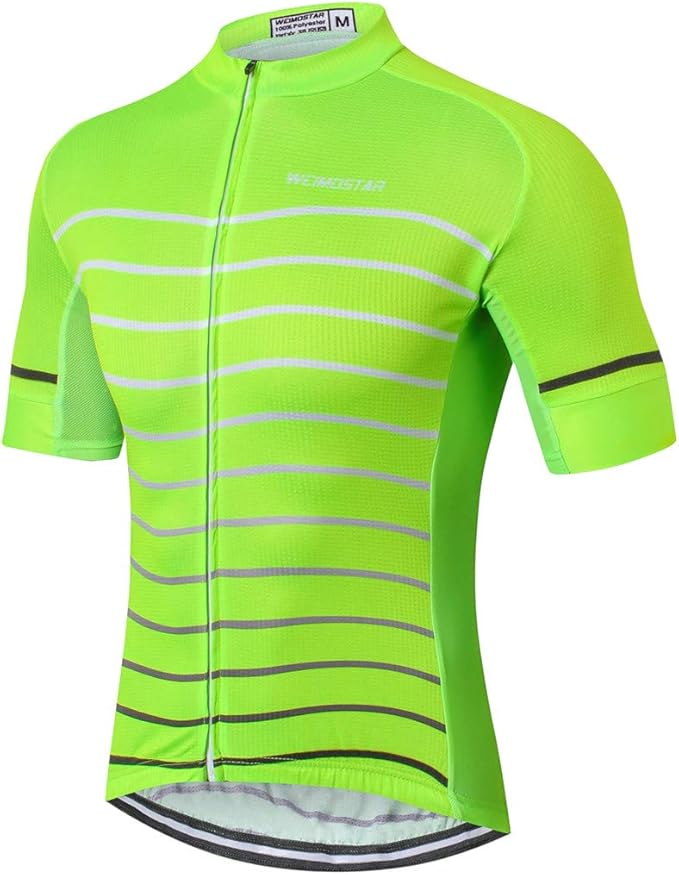 Cycling Jersey Men Full Zip Bike Shirt Racing Top Bicycle Clothing