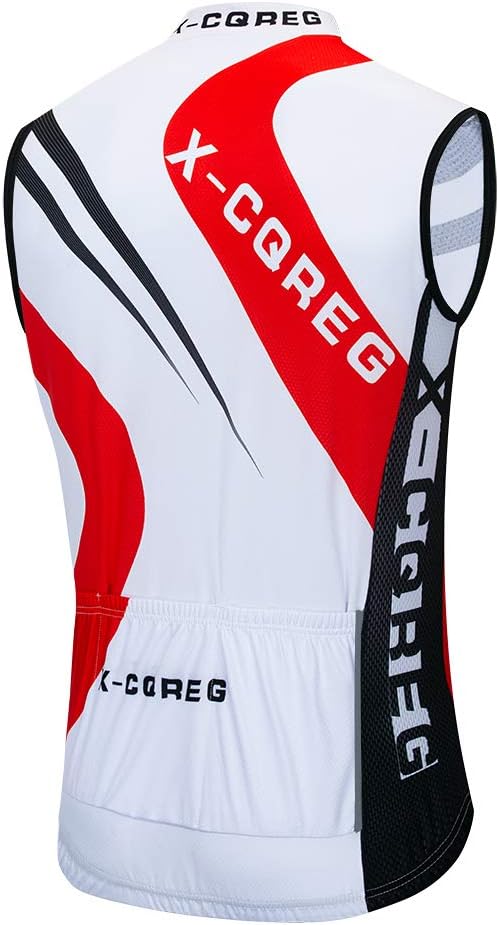 Men's Cycling Jersey Sleeveless Bicycle Clothing Summer Riding Bike Cycle Vests Shirt Breathable Cycling Top Clothes
