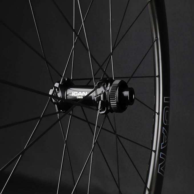 ICAN FL 38/52 Max Carbon Disc Road Bike Wheelset 700C with 36T Ratchet System Hub 21mm Inner Width Clincher Tubeless Compatible