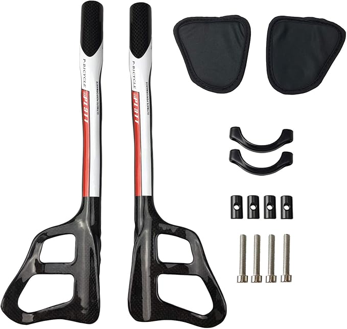 PLATT Carbon TT Handlebar Bicycle Aero Bars Tri Bars Cycling Rest Handlebar for Mountain Bike and Road Bike 31.8mm