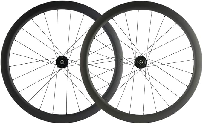 SUPERTEAM Carbon Fiber Disc Brake Wheelset 700c Road Wheel 25mm Width UD Matt 30/40/45/55mm (45mm, CX3 Hub Center Lock 12 * 100-12 * 142mm Thrux Axle)