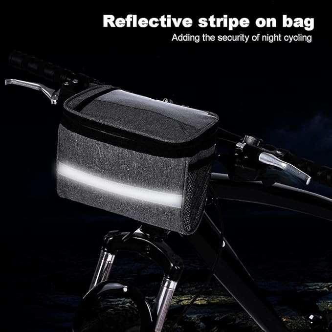 HEITIGN 2 in 1 Seat Bag Cycling Bag Cycle Factor Bike Handlebar Bag Waterproof Bike Saddlebag Aerodynamic Pouch with TPU for Mountain, Beach or Road Bikes