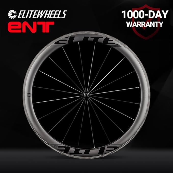 ELITEWHEELS Road Bike Carbon Wheels 700c Clincher 30/38/50/55/60/82mm Carbon Wheelset Tubeless Ready Cycling Wheel U Shape