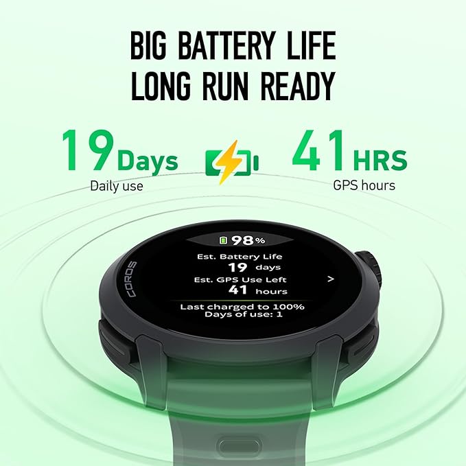 COROS PACE 4 Ultralight Sport GPS Watch, 1.2" AMOLED Touchscreen,19 days of daily use, Voice Features, Advanced Training Tools, Accurate GPS, Heart Rate Monitor, Navigation, Run, Bike - White Silicone