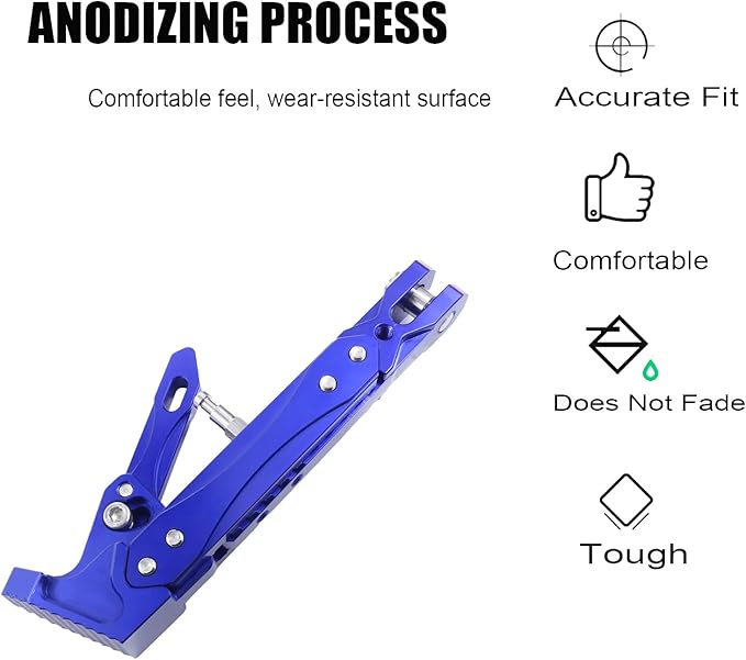 Universal CNC Aluminum Alloy High Quality Motorcycle Adjustable Kickstand Accessories Motor Scooter Modified Tripod Holder Kickstand Foot Side Support Stand Motor Motorbike Dit Pit Bike