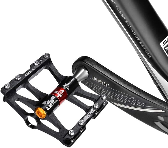 ROCKBROS 4 Bearings Mountain Bike Pedals MTB Padals Platform Flat Bike Pedals Aluminum Alloy 9/16"