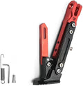 Universal Motorcycle Kickstand for BMW G310GS G310 GS G 310 GS, Adjustable Side Stand for Scooter Dirt Bike Motorbike Anti-Slip Foot Pad Heavy Duty Aluminum Alloy,C Red