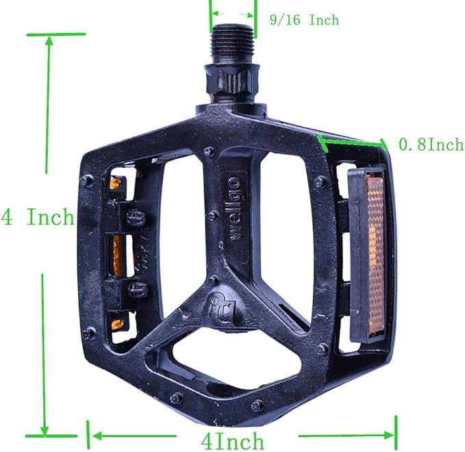 Mountain Bike Pedals, Aluminum Flat Bike Pedals Adult, MTB and Road Bike Pedals.9/16 Inch Platform and Clipless Pedals for City,Urban, and E-Bike.1 Pair(2Pcs).