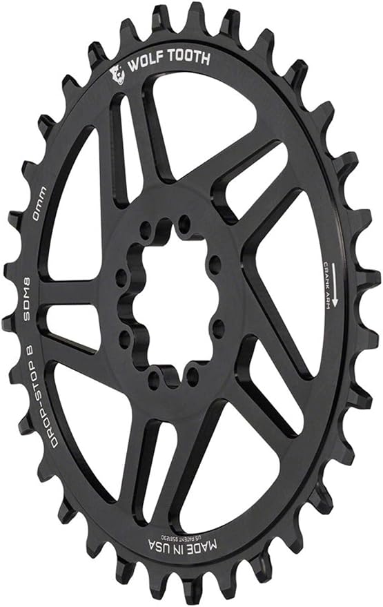 Wolf Tooth Direct Mount Chainring for SRAM 8-Bolt Raw Silver