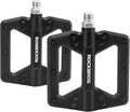 ROCKBROS Mountain Bike Pedals Flat MTB Pedals Non-Slip Lightweight Nylon Fiber Bicycle Platform Pedals for BMX MTB 9/16"