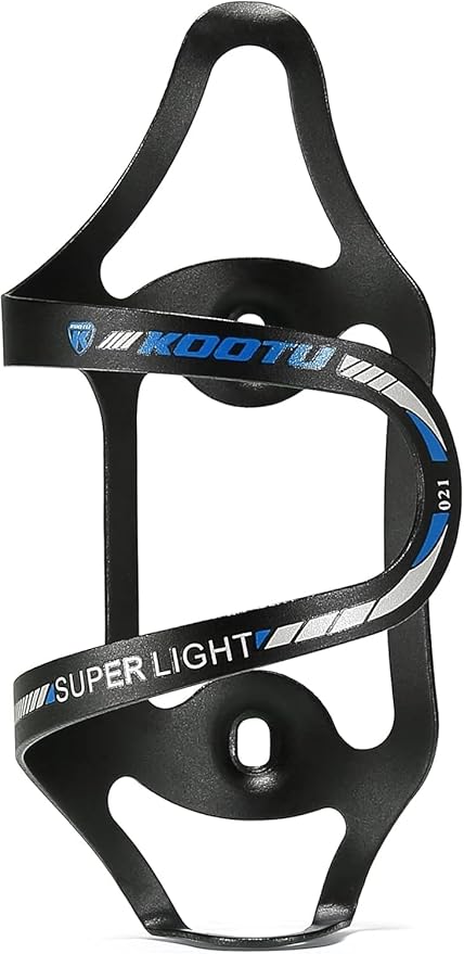 KOOTU Lightweight Aluminum Bicycle Water Bottle Cage, Durable Alloy Bike Bottle Holder, Bicycle Cup Holder for Road, Mountain, Hybrid Bikes – Blue