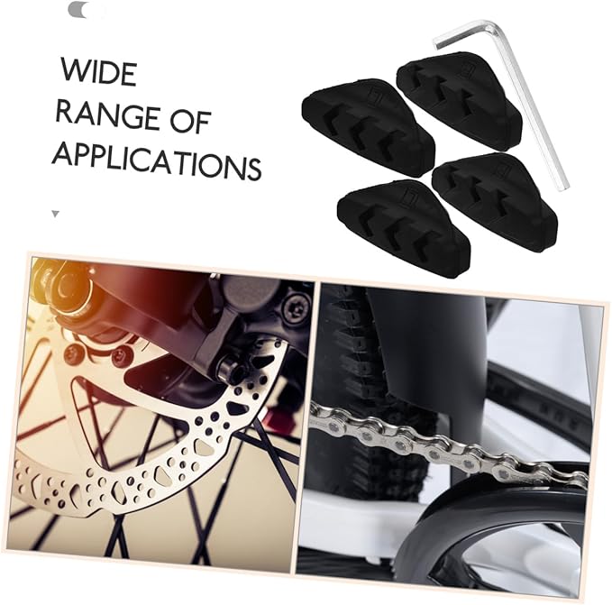 Bike Disc Brake Pads and Road Bike Brake Pads Set with Installation Tool 5pcs Kit Including for Mountain and Road Bicycles Black No Noise No Skid Compatible with Bicycle Wheels