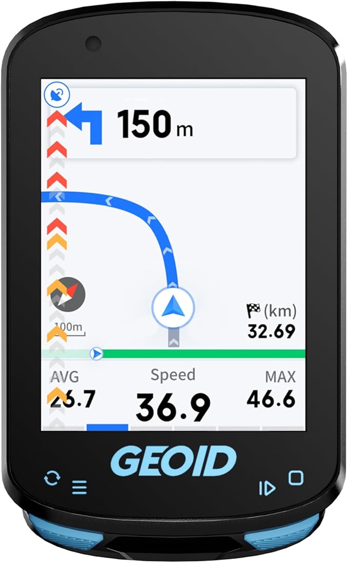 GEOID CC600 Color Screen Bike/Cycling Computer Wireless - Route Navigation with Reroute Planing, WiFi & Bluetooth, Fast 5s GPS Positioning, Free Indoor Training