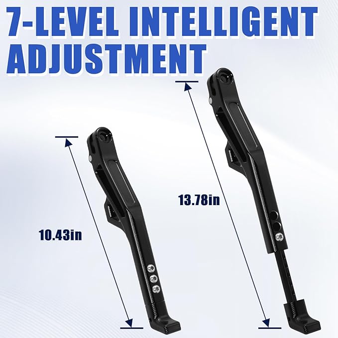 Adjustable Kickstand Foot Side Stand Support for Surron Light Bee X/S E-Ride Pro S SR SS Talaria Sting E-Ride Pro (Black)