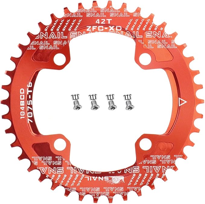 CYSKY 104 BCD Chainring 30T to 52T Narrow Wide Chainring with Sprocket Bolts for 1x Set-up Road Bike Mountain Bike BMX MTB Gravel Ebike