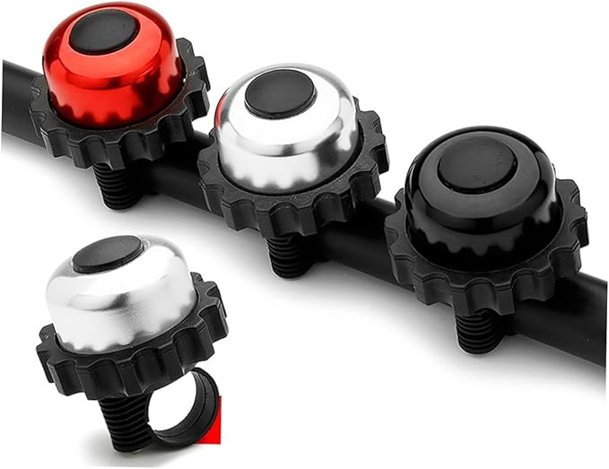 PRETYZOOM Rotating Cycle Bell Loud Bike Horn, 3pcs Red Vintage Bicycle Bell Accessories for Cycling Outdoor Recreation