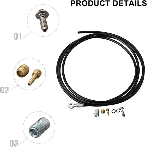 200Cm Hydraulic Disc Brake Hose Kit, Bicycle Brake Line System Fit For Banjo Fitting Replacement Set For Mountain Bike MTB Trail, Pressed Olive Connector