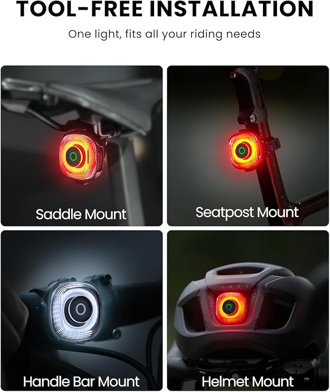 Magicshine SEEMEE 150 MAG Magnetic Rear Bike Lights,USB-C Rechargeable FTR LightSync Control Technology, IPX6 Waterproof Safety Rear Bicycle Lights, Cyclist Gifts for Men & Kids