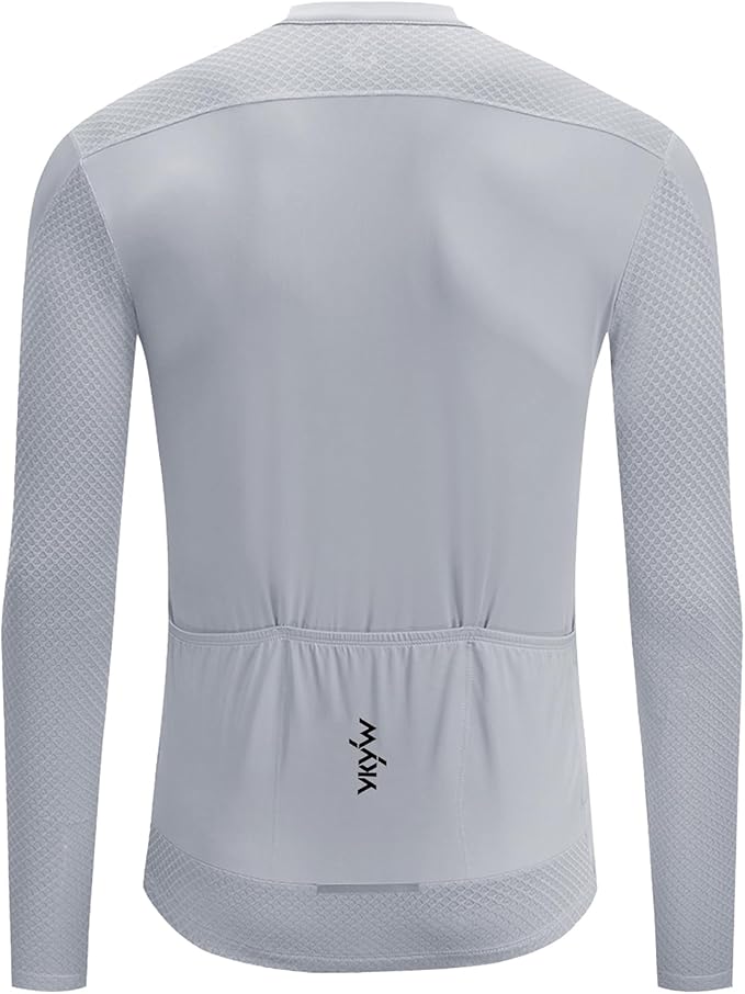 YKYWBIKE Cycling Jersey Men Long Sleeves Bike Jersey with Pockets Biking Shirts for Men Cycling Breathable MTB Biker Shirts