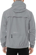 baleaf Men's Rain Jacket Waterproof Windbreaker Raincoat Running Cycling Hiking Gear Hood Lightweight Reflective Packable