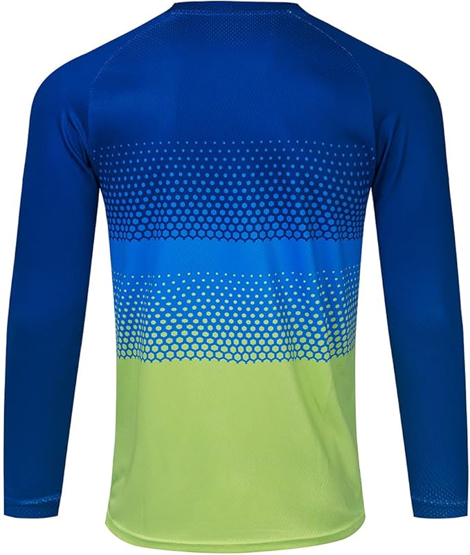 Men's Mountain Bike Jersey Long Sleeve MTB Off-Road Motocross Jersey Quick Dry Downhill&Motocross Shirts