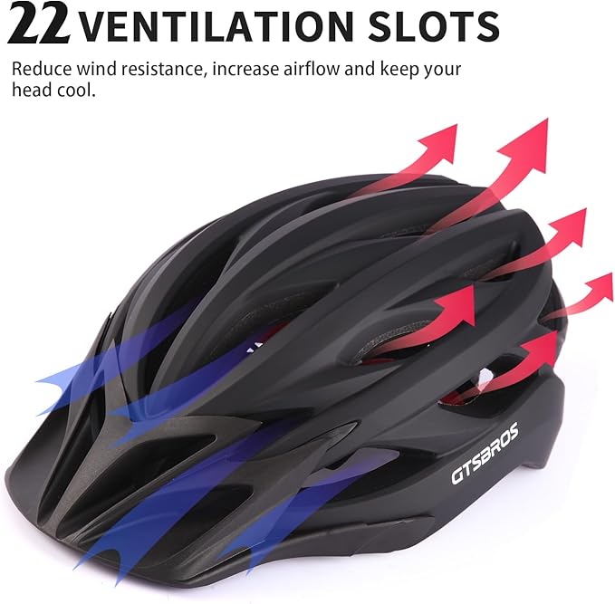 Bike Helmet with Visor for Women and Men – Lightweight Bicycle Helmet for Mountain Biking and City Riding