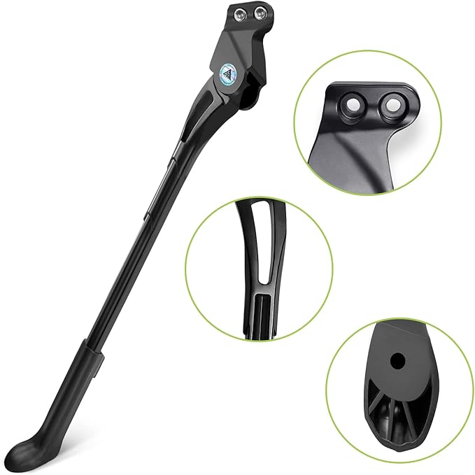 Bike Kickstand,18mm Hole Spacing Bicycle Kick Stand,Adjustable Length Bike Side Kickstand fit 24in 26in 27.5",Bike Kick Stand Suit Mountain Bike/BMX/MTB -Special Hole Distance 18mm