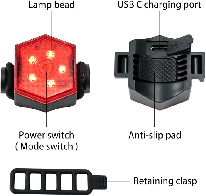 LED Safety Light, Running Lights for Runners LED Bike Tail Lights Clip on Dogs Light for Walking at Night, Jogging, High Visibility Strobe Accessories Hiking Cycling Camping Boat