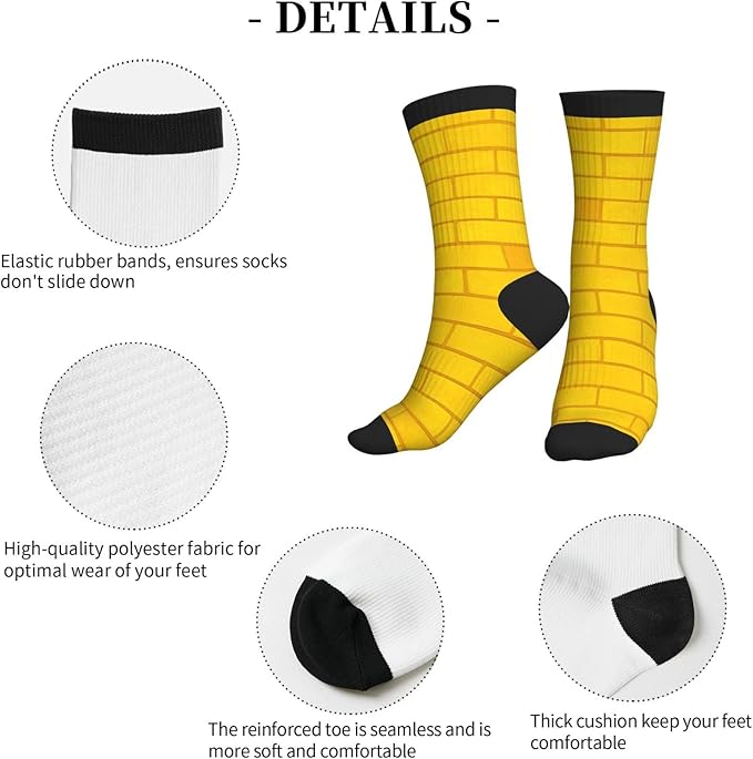 Crew Athletic Socks Funny Crazy Casual Sports Novelty Dress Socks for Women Men Running Hiking