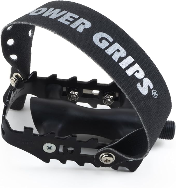 Power Grips Sport Bicycle Pedal Strap kit- Power Grips Pedal Straps Attached to 9/16" Pedals for Increased Pedal Stroke Power (no Assembly Required)