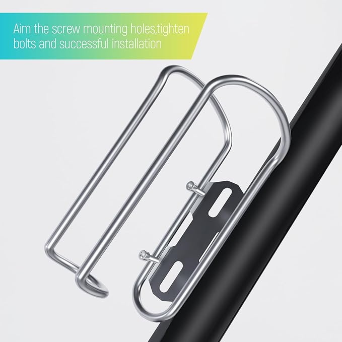 Bicycle Water Bottle Cage Drink Rack Carrier Titanium Alloy Bike Water Bottle Holder Kettle Bracket for Adult Bikes Mountain Bikes