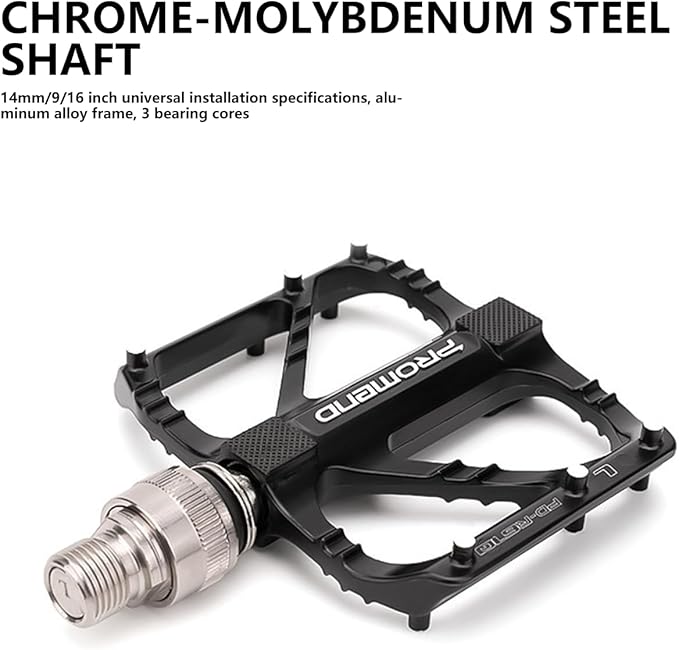 Road Bikes Pedal Mountain Bicycle Bicycle Pedals Quick Release Pedals Non-Slip Ultralight 9/16 inch 3 Bearings Design for Mountain BMX MTB Bike Cycling Road Bike Pedals